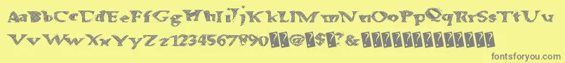 Alienwaffle Font – Gray Fonts on Yellow Background