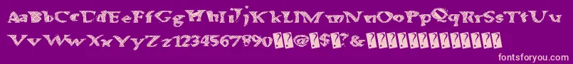 Alienwaffle Font – Pink Fonts on Purple Background