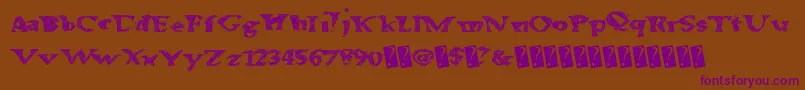 Alienwaffle Font – Purple Fonts on Brown Background