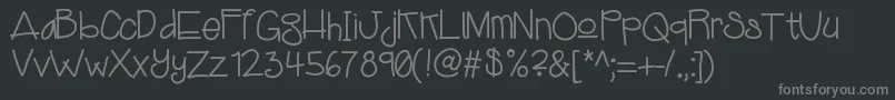 フォントKbjukebox – 黒い背景に灰色の文字