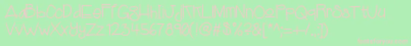 Kbjukebox Font – Pink Fonts on Green Background