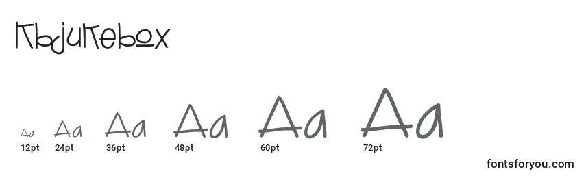 Размеры шрифта Kbjukebox