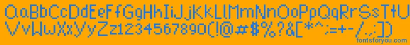 Clynikal2 Font – Blue Fonts on Orange Background