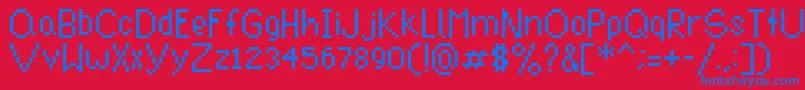 Clynikal2 Font – Blue Fonts on Red Background