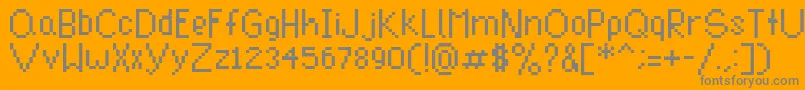 フォントClynikal2 – オレンジの背景に灰色の文字