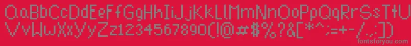 Clynikal2-Schriftart – Graue Schriften auf rotem Hintergrund