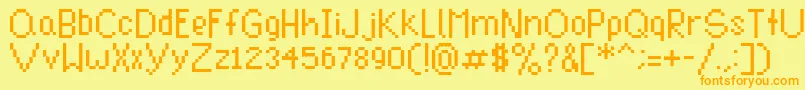 Clynikal2 Font – Orange Fonts on Yellow Background