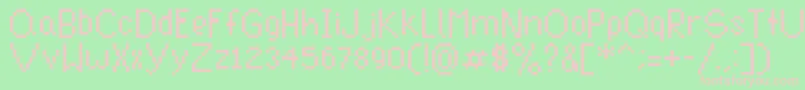 Clynikal2 Font – Pink Fonts on Green Background