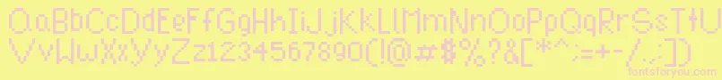 Clynikal2 Font – Pink Fonts on Yellow Background