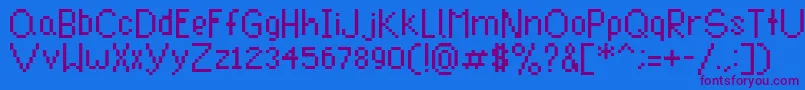 Clynikal2 Font – Purple Fonts on Blue Background