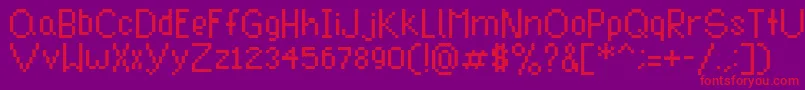 Clynikal2 Font – Red Fonts on Purple Background