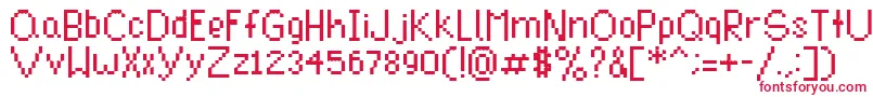 Clynikal2 Font – Red Fonts on White Background