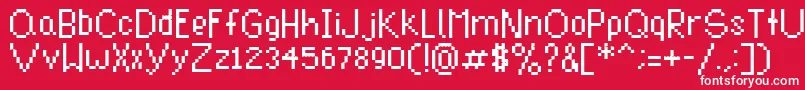 Clynikal2 Font – White Fonts on Red Background