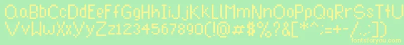 Clynikal2 Font – Yellow Fonts on Green Background