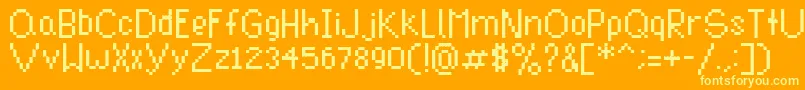 Шрифт Clynikal2 – жёлтые шрифты на оранжевом фоне