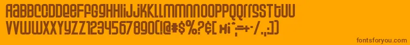 Weltp Font – Brown Fonts on Orange Background