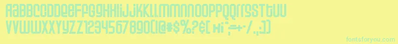 Weltp Font – Green Fonts on Yellow Background