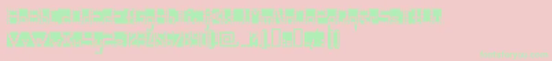 Pangbl Font – Green Fonts on Pink Background