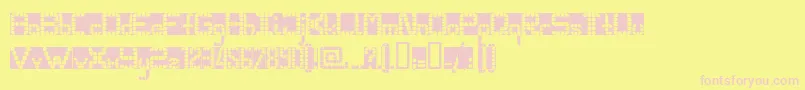 Pangbl Font – Pink Fonts on Yellow Background