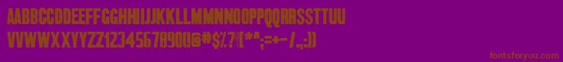 Dispatch Font – Brown Fonts on Purple Background