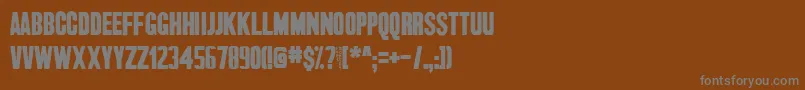 フォントDispatch – 茶色の背景に灰色の文字