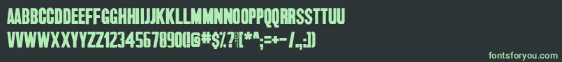 Dispatch Font – Green Fonts on Black Background