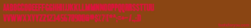 Dispatch Font – Red Fonts on Brown Background