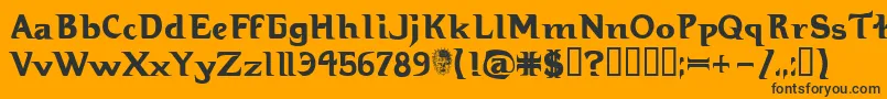 Hellbound Font – Black Fonts on Orange Background