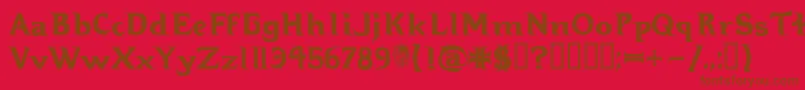 Hellbound-fontti – ruskeat fontit punaisella taustalla