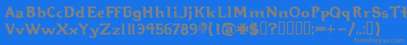 Hellbound-fontti – harmaat kirjasimet sinisellä taustalla