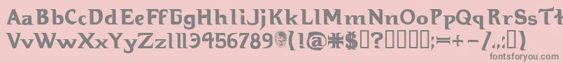 Hellbound Font – Gray Fonts on Pink Background