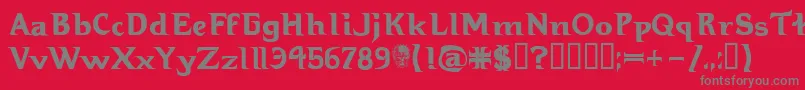 Hellbound Font – Gray Fonts on Red Background