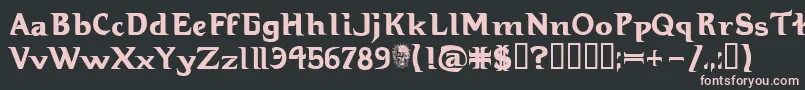 Hellbound-fontti – vaaleanpunaiset fontit mustalla taustalla