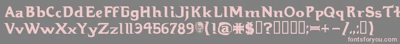 Hellbound-fontti – vaaleanpunaiset fontit harmaalla taustalla