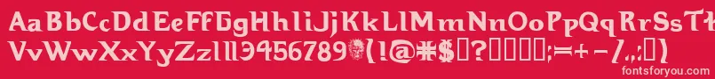 Hellbound-fontti – vaaleanpunaiset fontit punaisella taustalla