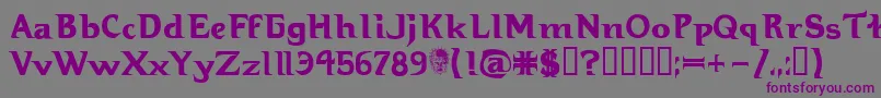 Шрифт Hellbound – фиолетовые шрифты на сером фоне