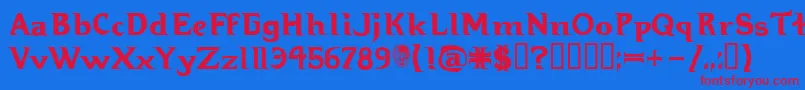 Hellbound Font – Red Fonts on Blue Background