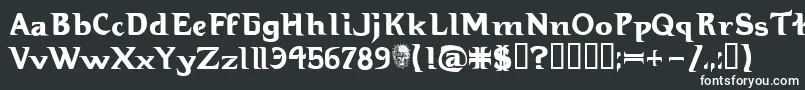 Hellbound-fontti – valkoiset fontit mustalla taustalla