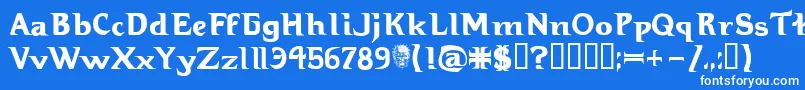 Hellbound Font – White Fonts on Blue Background