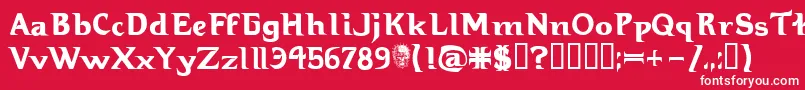 Hellbound Font – White Fonts on Red Background
