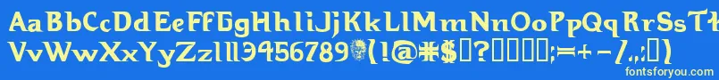 Hellbound-fontti – keltaiset fontit sinisellä taustalla