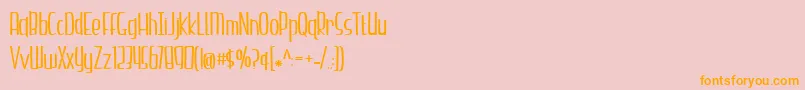 HazelnutWater Font – Orange Fonts on Pink Background