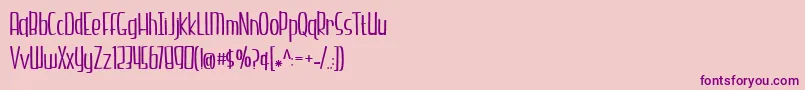 HazelnutWater Font – Purple Fonts on Pink Background