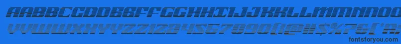 21gunsalutegradital Font – Black Fonts on Blue Background
