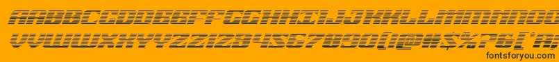 21gunsalutegradital Font – Black Fonts on Orange Background