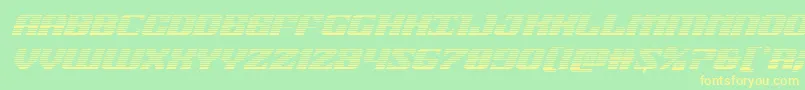 21gunsalutegradital Font – Yellow Fonts on Green Background