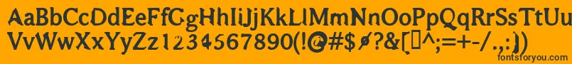 BajsmaskinTjockSprutande Font – Black Fonts on Orange Background