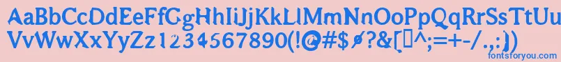 BajsmaskinTjockSprutande Font – Blue Fonts on Pink Background