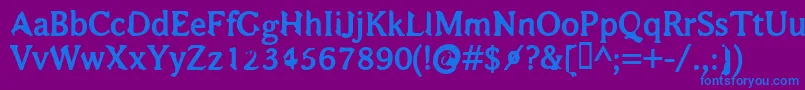 BajsmaskinTjockSprutande Font – Blue Fonts on Purple Background