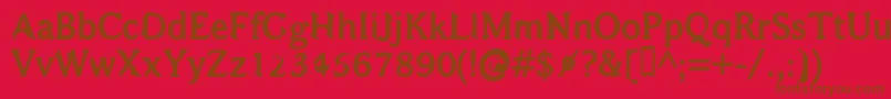 BajsmaskinTjockSprutande Font – Brown Fonts on Red Background